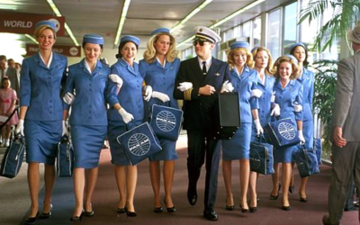 catch me if you can, leonardo dicaprio, pilot, air hostess, airport, anxiety, wandering thoughts