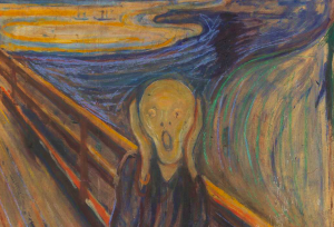 munch, scream, painting, panic, anxiety, spiralling thoughts, the thought spiral