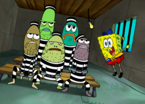 spongebob squarepants, prison, criminal, jail, illegal activities