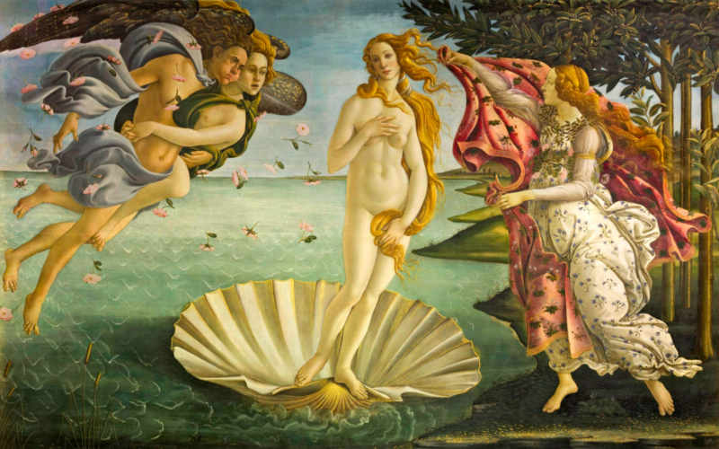 The Birth of Venus, Sandro Botticelli, Painting